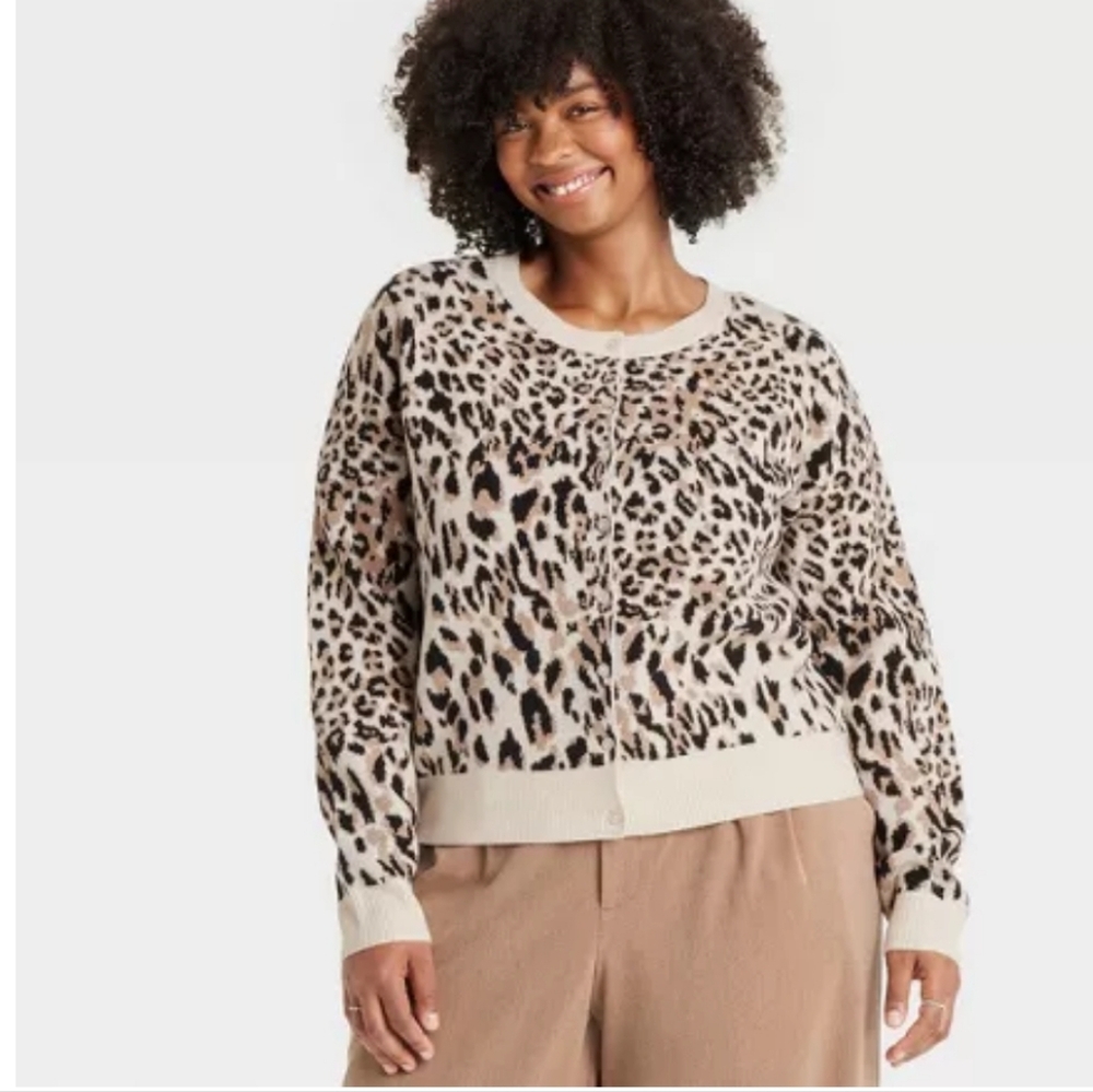 Womens Cozy Knit Cardigan 1X A New Day